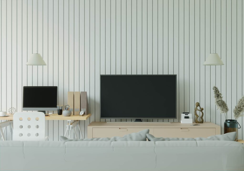 Living room with TV and furniture